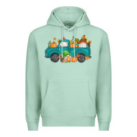Seafoam fall gnomes truck Premium Hoodie - MaliasSmallBusiness