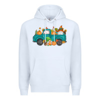 White fall gnomes truck Premium Hoodie - MaliasSmallBusiness