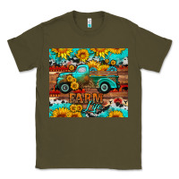 Army Green western farm life truck sunflowers  mousepad Classic Tee - HRA Design Shop