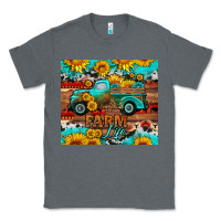 Charcoal Heather western farm life truck sunflowers  mousepad Classic Tee - HRA Design Shop