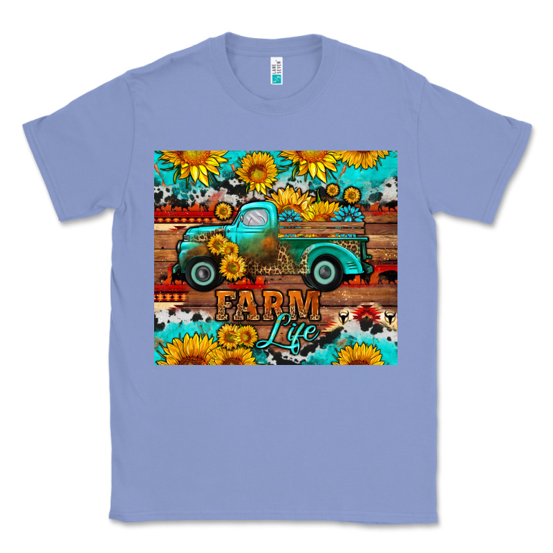 Western Farm Life Truck Sunflowers  Mousepad Classic Tee by HRA Design Shop | Teevron