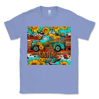Colony Blue western farm life truck sunflowers  mousepad Classic Tee - HRA Design Shop
