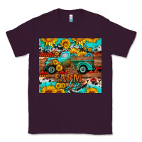 Plum western farm life truck sunflowers  mousepad Classic Tee - HRA Design Shop