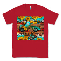 Red western farm life truck sunflowers  mousepad Classic Tee - HRA Design Shop