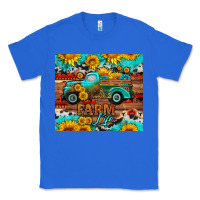 True Royal western farm life truck sunflowers  mousepad Classic Tee - HRA Design Shop