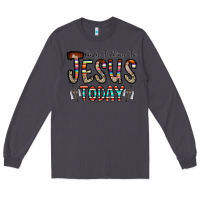 Smoke only talking jesus today Long Sleeve Tee - CowhideDigitalArt