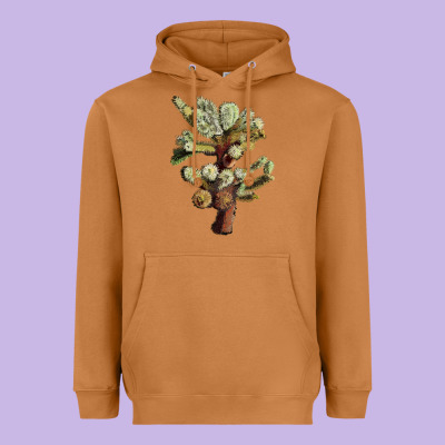 Cholla Tree Cactus Heavyweight Hoodie Designed By Lillyallendesigns