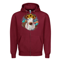 Burgundy western calf Zipper Hoodie - JahusDesignShop