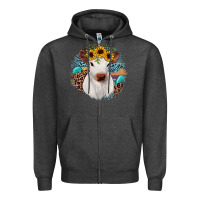 Charcoal Heather western calf Zipper Hoodie - JahusDesignShop