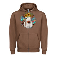 Chestnut western calf Zipper Hoodie - JahusDesignShop
