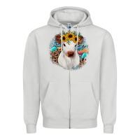 Dove Grey western calf Zipper Hoodie - JahusDesignShop
