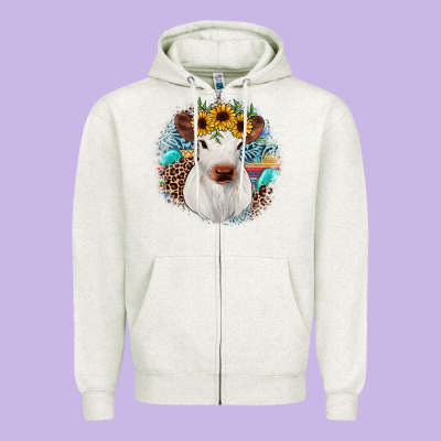 Western Calf Zipper Hoodie Designed By Jahusdesignshop
