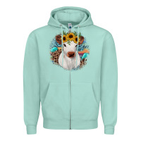 Seafoam western calf Zipper Hoodie - JahusDesignShop
