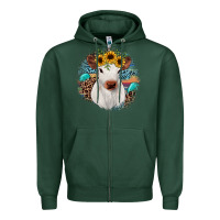 Sports Green western calf Zipper Hoodie - JahusDesignShop
