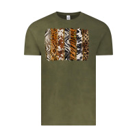 Vintage Olive western animal patterns brushstoke Vintage Tee - BarkalooDesign