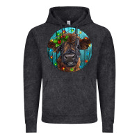 Vintage Black Calf Christmas Vintage Hoodie - RanaPortraitStore