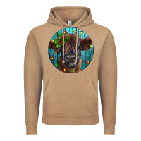 Vintage Coffee Calf Christmas Vintage Hoodie - RanaPortraitStore