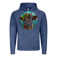 Vintage Denim Calf Christmas Vintage Hoodie - RanaPortraitStore