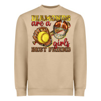 Mushroom diamonds are a girls best friend softball Heavyweight Sweatshirt - texasbilliewilder