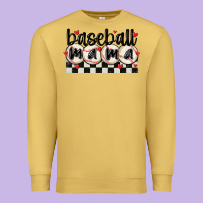 Baseball Mama Premium Sweatshirt Designed By Maliassmallbusiness