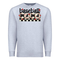 Heather Grey baseball mama Premium Sweatshirt - MaliasSmallBusiness