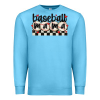 Ocean Blue baseball mama Premium Sweatshirt - MaliasSmallBusiness
