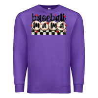 Purple baseball mama Premium Sweatshirt - MaliasSmallBusiness