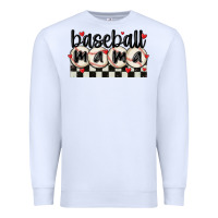 White baseball mama Premium Sweatshirt - MaliasSmallBusiness