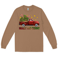 Toasted Coconut Merry And Bright Christmas Trees Truck Long Sleeve Tee - FaDigitalArtStudio