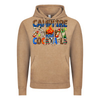 Vintage Coffee campfire and cocktails Vintage Hoodie - texasbilliewilder