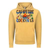 Vintage Mustard campfire and cocktails Vintage Hoodie - texasbilliewilder
