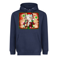 Navy christmas lamb Heavyweight Hoodie - Jasminsmagicworld