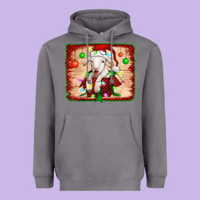 Christmas Lamb Heavyweight Hoodie Designed By Jasminsmagicworld