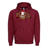 Burgundy noel Zipper Hoodie - JahusDesignShop