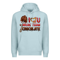Blue Mist i love you more than chocolate Premium Hoodie - AdoDesignShop