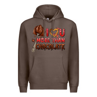 Coffee i love you more than chocolate Premium Hoodie - AdoDesignShop