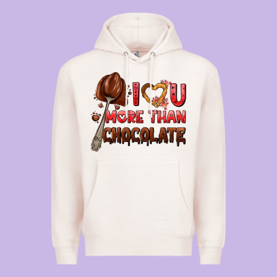 I Love You More Than Chocolate Premium Hoodie Designed By Adodesignshop