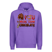 Purple i love you more than chocolate Premium Hoodie - AdoDesignShop