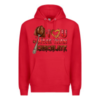 Red i love you more than chocolate Premium Hoodie - AdoDesignShop