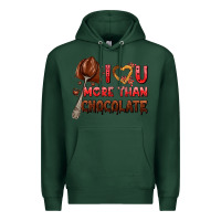 Sports Green i love you more than chocolate Premium Hoodie - AdoDesignShop