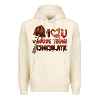Tofu i love you more than chocolate Premium Hoodie - AdoDesignShop