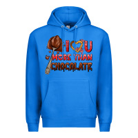 True Royal i love you more than chocolate Premium Hoodie - AdoDesignShop