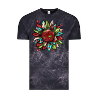 Cloud Black Cherry sunflower Vintage Tee - texasbilliewilder