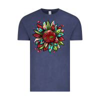 Vintage Denim Cherry sunflower Vintage Tee - texasbilliewilder