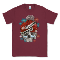 Burgundy freezing to death skull Classic Tee - FaDigitalArtStudio