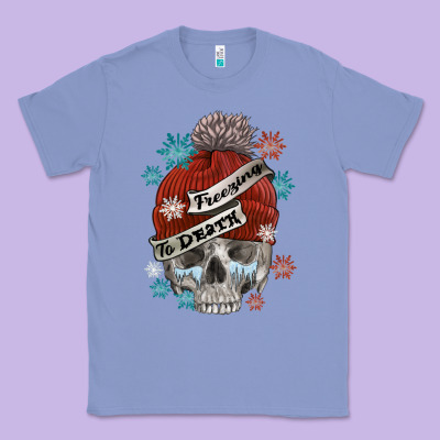 Freezing To Death Skull Classic Tee Designed By Fadigitalartstudio