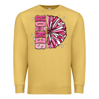Antique Gold senior 2024 pink cheer Premium Sweatshirt - MaliasSmallBusiness