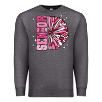 Charcoal Heather senior 2024 pink cheer Premium Sweatshirt - MaliasSmallBusiness