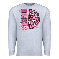 Heather Grey senior 2024 pink cheer Premium Sweatshirt - MaliasSmallBusiness