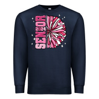 Navy senior 2024 pink cheer Premium Sweatshirt - MaliasSmallBusiness